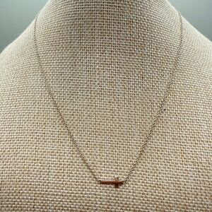 Silpada Simplex Sterling Silver Sideways Cross Pendant Necklace 925 16 Inch